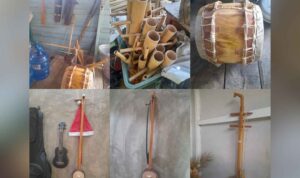 Alat musik tradisional Mori buatan Yahim R. Montiley di Sigi