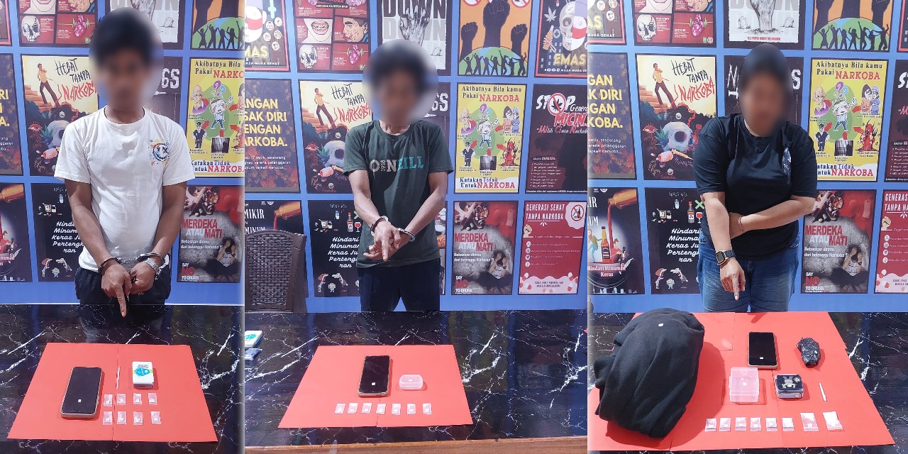 Polres Morowali Utara Amankan Tiga Pelaku Narkoba Tiga pelaku narkoba diamankan Polres Morowali Utara, termasuk seorang perempuan, dengan barang bukti 23 paket sabu.