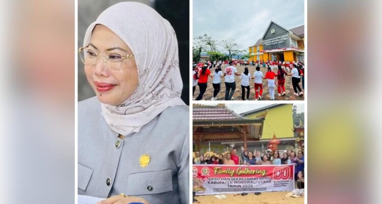 Ketua DPRD Morowali Utara, Warda Dg Mamala, bersama jajaran staf DPRD dalam kegiatan kebersamaan dan family gathering.