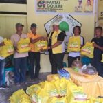 HUT ke-61 Partai Golkar di Morut, 165 Paket Sembako Dibagikan
